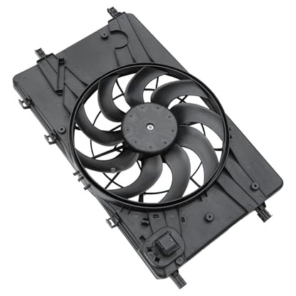 Engine Radiator Cooling Fan Assembly Replacement for Chevy Cruze 2011-2016 Replacement for Buick Verano 2012-2017 Radiator AC Condenser Cooling Fan Replace 13360890 13372154 13289627 13427161 13427160