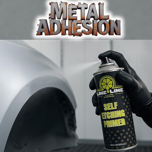 LiME LiNE Self Etching Primer – Professional Automotive Aerosol Primer for Bare Metal – Acid Etch Anti-Rust Formula – Fast-Drying, High Adhesion Spray Can (Pack of 1) - color: Pack of 1