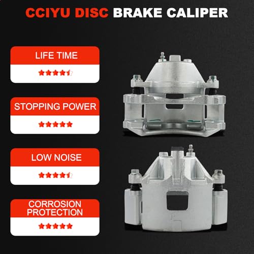 cciyu Front Left & Right Disc Brake Calipers Assembly 18B5034 18B5035 - size: Front[18B5034+18B5035]