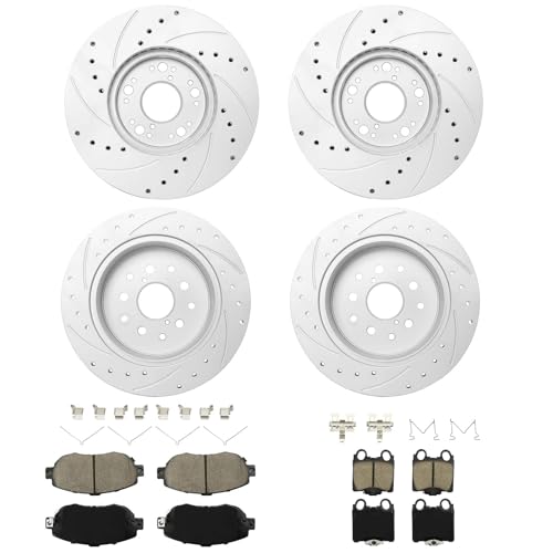 Betthand Brakes and Rotors Fit for 2001-2005 Lexus IS300, 3L 4L L6 V8 - size: 96473*2+96760*2+D619-7495+D771-7638