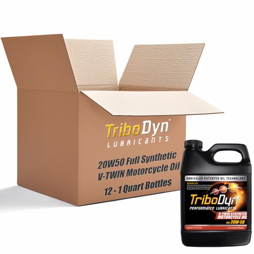 Ceramic SAE 20W-50 Synthetic V-Twin Motorcycle Oil - 12 Quart Case - size: 12 Quart Case