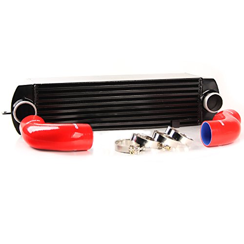 Twin Turbo Aluminum Performance Intercooler Kit + Intercooler Pipe Replacement For BMW E90 E92 335i 335xi 135i 2007-2010 - color: Red, size: 2007-2010 3 Series