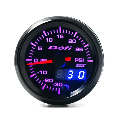 2" 52mm 7Color LED Digital Pointer Car Turbo Boost Meter Psi Pressure Gauge - style: Turbo Boost Gauge (0-30 IN.HG,0-30PSI)