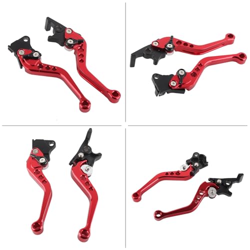 BAFOVY Zerone CNC Aluminum Motorcycle Brake and Clutch Lever Handles, Red - color: Red