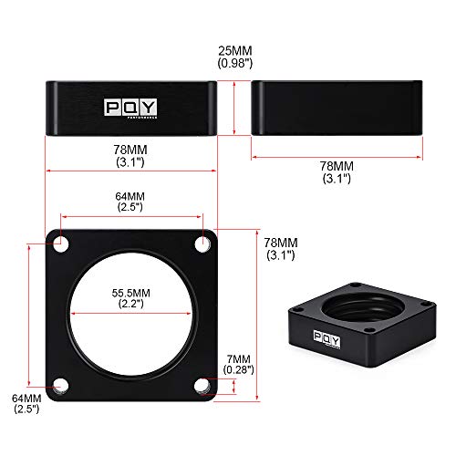 Throttle Body Spacer Compatible with 91-06 Jeep Wrangler TJ YJ LJ Cherokee XJ 2.5L/4.0L Engine Gas MJ w/Gasket 1" Raise Manifold Carb Black - color: black
