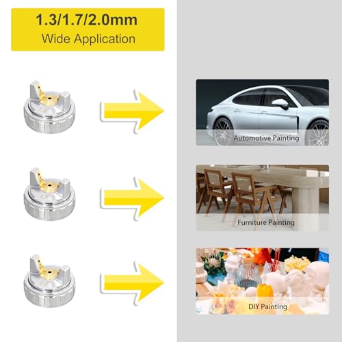 D1 LVLP Spray Gun, Automotive Paint Guns Kit with 10 Disposable Cups