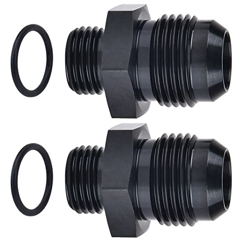 EVIL ENERGY 8AN Flare to AN6 ORB Male O-Ring Fitting Adapter 2PCS - size: 6AN ORB to 8AN