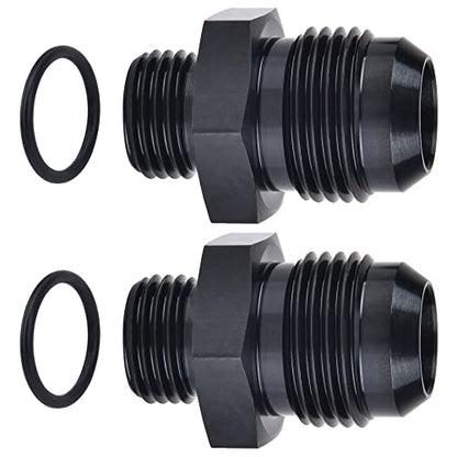 EVIL ENERGY 8AN Flare to AN6 ORB Male O-Ring Fitting Adapter 2PCS - size: 6AN ORB to 8AN