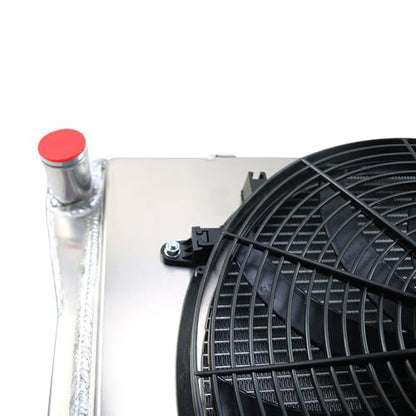 4 Row Radiator Shroud Fan For Chevy Camaro Chevelle Carlo 1968-87 - size: 4 Row Radiator+Shroud Fan