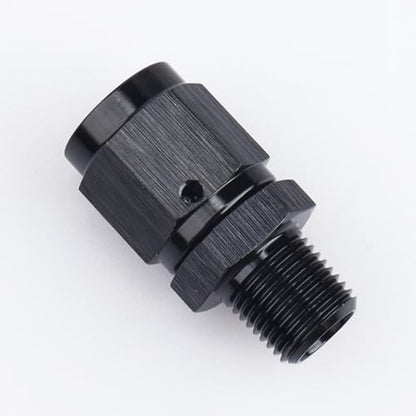 AC PERFORMANCE -4 AN Female to 1/4" NPT Male Swivel Fitting Aluminum Black - color: Black, size: 4AN to 1/4 NPT