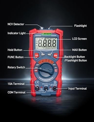 AstroAI Digital Multimeter, TRMS 4000 Counts, Auto-Ranging, Battery Test - style: Auto-Ranging