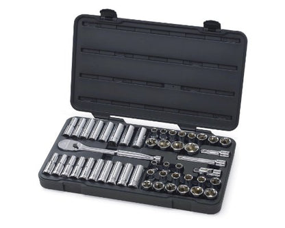 GEARWRENCH 49 Piece 1/2" Drive SAE/Metric Mechanics Tool Set | 80700D - style: 49 piece - 6 point