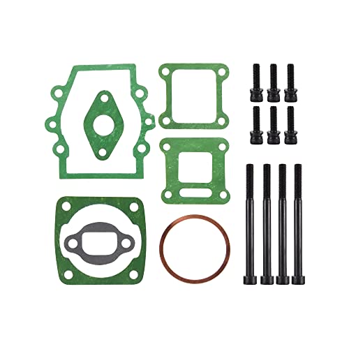 WOOSTAR 40mm Cylinder Top End Gasket Kit Replacement for 2 Stroke 49cc 50cc Yamaha Y-Zinger Jog Moped Scooter Dirt Pit Bike Go Kart