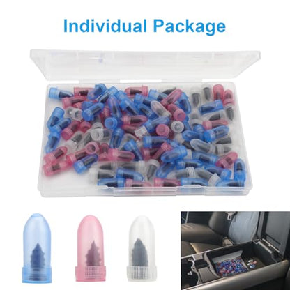 Linkstyle 100PCS Tire Repair Kit, Screw-in Tire Plug Set with 3 Sizes Rubber Plugs, Flat Tire Puncture Repair Screws for Car Truck Motorcycle SUV Roadside Emergency Fix with Screwdriver & Storage Case - size: 100PCS with 3 Sizes
