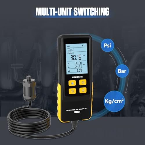Oil Pressure Tester Kit, Digital Engine Oil Pressure Gauge