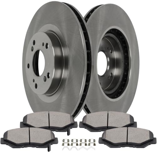 SCITOO Brake Kits Front Disc Brake Rotors Ceramic Brake Pad:31347;D914 - size: Front 31347 + D914 [2+4PCS]