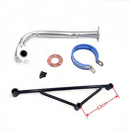 RED Exhaust System Muffler for GY6 50cc Scooters 139QMA 139QMB 4 Stroke Engine