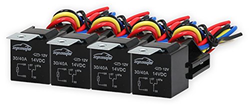 EPAuto 30/40 AMP Relay Harness Spdt 12V Bosch Style - 4 Pack - size: 4 Pack