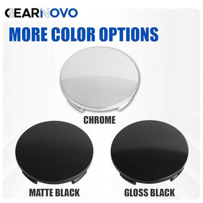 2.4Inch 60MM Wheel Center Caps, Pack of 4 (Gloss Black, Outer 60MM, Inner 56MM) - color: Matte Black, size: Outer 60MM , Inner 56MM