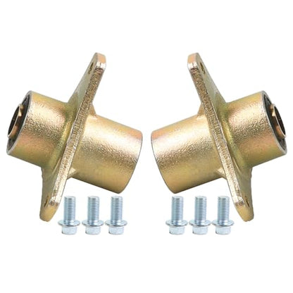 Steel Alloy 17mm 3 Stud Front Wheel Hub, Go Kart Wheel Rim Bearing Hub for 6in & 7in Tires Go Kart Bike ATV Quad Buggy Trike 110cc 125cc 4 Wheeler (2 Pack) - size: hub