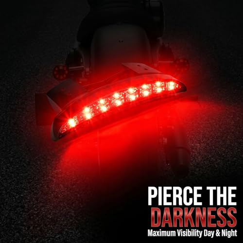 ANKIA 5 Wires Motorcycle Chopped Rear Fender Edge LED Tail Light
