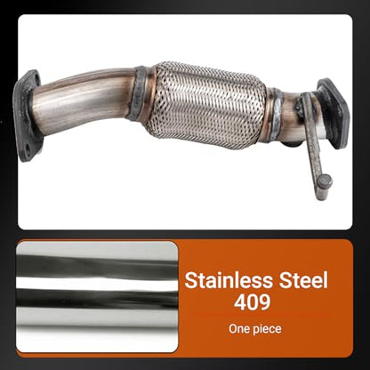409 Stainless Steel Front Flex Exhaust Pipe For 2009-2010 Sonata 2.4L 52604 - size: for 2009-2010 Hyundai Sonata 2.4L