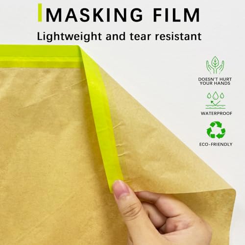 Tape and Drape, 6” x 50 feet Masking Paper for Painting, 1 Pack - size: 6", 50ft