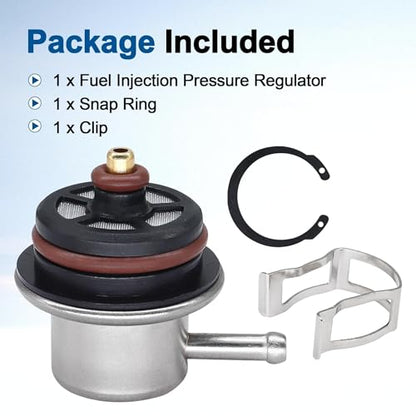Fuel Injection Pressure Regulator with Clip and Snap Ring 3.8BAR