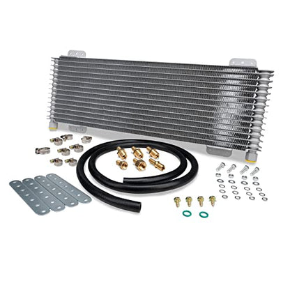 40k Transmission Oil Cooler lpd47391 Compatible with tru Cool Heavy Duty 40,000 GVW Max - Low Pressure Drop Trans Cooler - color: Silver