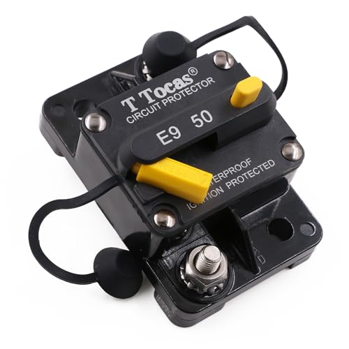 E9 50 Amp Marine Circuit Breaker Switchable 12V-72V UL - color: Surface Mount, size: 50A