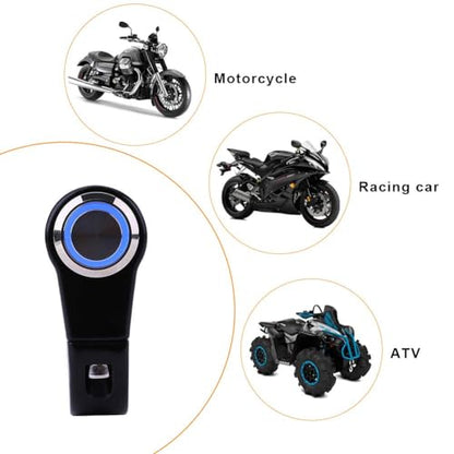 7/8 in Motorcycle Handlebar Switch with Self-Recovery Button, Blue Ray