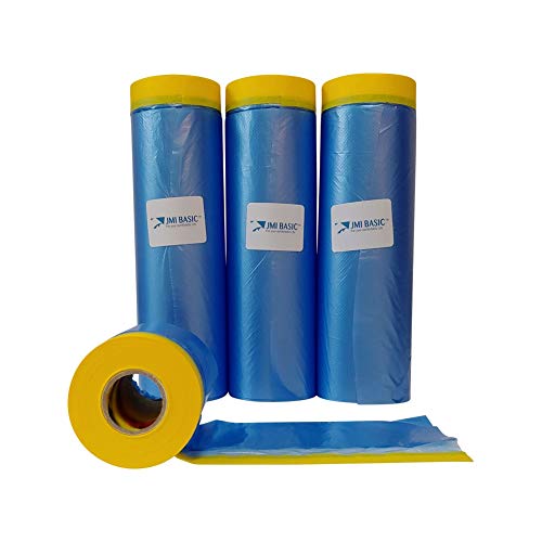 Pre-Taped Masking Film for Car Painting – 59 Inch x 3RL Tape and Drape - size: 59 Inch - 3RL