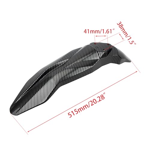 Front Fender Mudguard,Motorcycle Fender Protector Replacement for Talaria Sting MX3 MX4 EBike Motorbike Imitation Carbon Fiber - color: Front Fender, size: Carbon Fiber