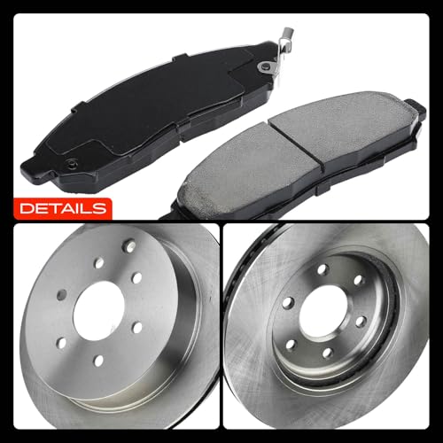 A-Premium Front and Rear Vented Brake Rotors and Ceramic Pads Kit, 12-Pack - style: F&R Vented