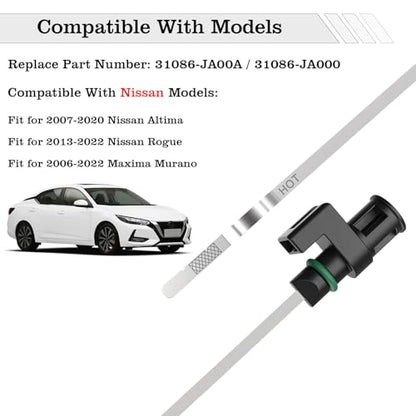 31086-JA00A CVT Fluid Oil Transmission Dipstick, Compatible with Nissan Altima 2007-2020 Rogue 2013-2022 Maxima Murano 2006-2022 Fluid ATF Level Indicator Dip Gauge Replace 31086-JA000 - size: 31086-JA00A