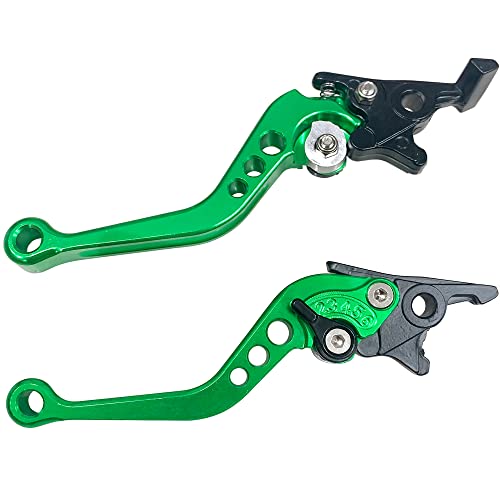 Modengzhe 2PCS Universal Motorbike Clutch Brake Handle Levers (Green)