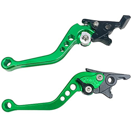 Modengzhe 2PCS Universal Motorbike Clutch Brake Handle Levers (Green)