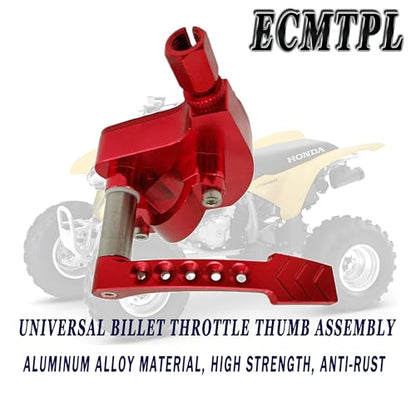 22mm 7/8" BILLET THUMB THROTTLE ASSEMBLY FOR YAMAHA BANSHEE YFZ RAPTOR 350 660 700 YFZ350 Blaster Banshee YFZ450 Warrior (red)