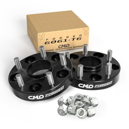 CMO 25mm 5x114.3 Wheel Spacers Fits Mazda 3, Hyundai Genesis Coupe 2PCS - color: Black, size: 25mm (2pc)