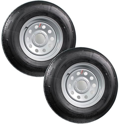 eCustomrim 2-Pack Radial Trailer Tire Rim Assembly ST235/80R16 Silver 6 Lug