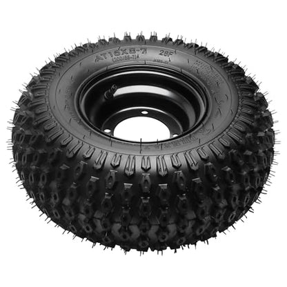 4pcs 7 inch Tubeless Wheels 4 Lug Wheel 110mm Bolt Pattern 16x8-7 ATV Wheel Tires Rims 200/55-7 16x8.00-7 16x8x7 Go-Kart Tires 4 PR for Taotao Buggy Quad Bike Golf Cart Mini Bike Off Road 4PR