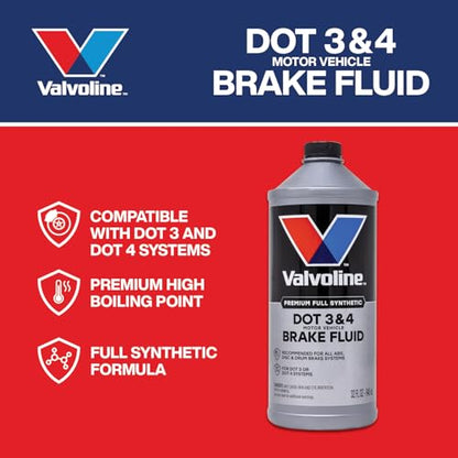 Valvoline DOT 3 & 4 Synthetic Brake Fluid, 32 oz - size: 32 fl oz