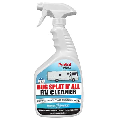 Bug Splat N' All RV Cleaner 32 fl oz - RV Car Wash Kit for Bug Guts, Road Grime, Bird Dropping Cleaner, Oxidation Remover & More - RV Wash for a Streak-Free Shine - Safe on All Surfaces - style: RV Cleaner