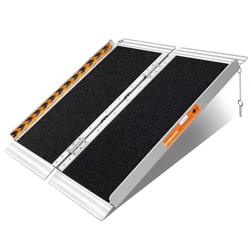FACHNUO 3FT Portable Wheelchair Ramp for Home Steps, Non-Skid Aluminum Ramp - size: 3FT(Using height 3-9'')