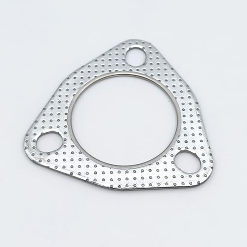 2.25 Inch Exhaust Gasket 3-Bolt Flange 58mm Graphite w/Fire Ring 2 Pcs - size: 2.25 in