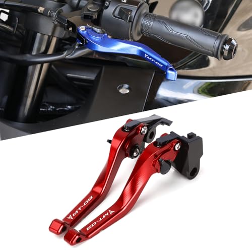 Motorcycle Short Brake Clutch Levers Compatible with Yamaha Gen 4 MT-09 / SP 2026 2025 2024 | Front Shorter Levers Handles MT09 MT 09 Gen4 Accessories (red) - color: Red