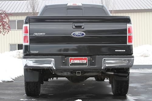 Flowmaster 717864 FlowFX Cat-Back Exhaust Kit 3 Inch 409 Stainless Steel 4.5 Inch Black Ceramic Coated 304 Stainless Steel Tip Compatible with 2009-2014 Ford F-150 3.5L Ecoboost 4.6L 5.0L 5.4L