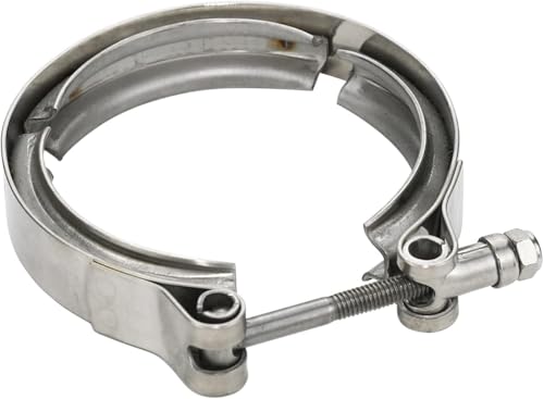 AKIHISA 2 Inch V Band Clamp Stainless Steel_304, for Turbo Exhaust Down pipes Flange Kit, Racing Ford Pickup Truck Exchange Exhaust Accessories - size: 2.0"
