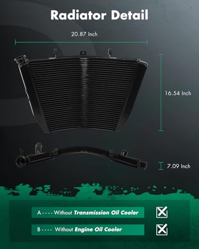 SCITOO Engine Coolant Aluminum Radiator Assembly 1771021H00 for Suzuki - size: 1771021H00 Motorcycle