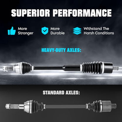 Front Left/Right Heavy Duty CV Axle for Polaris Ranger 900 Crew/XP 2013-2019(Non diesel versions, MUD), Ranger XP 1000 Crew EPS 2017-2020(Non HL), RZR S/4 800 2010-2014, Replace for 1332637, 2 Pcs - size: 2*Front Heavy Duty Axle